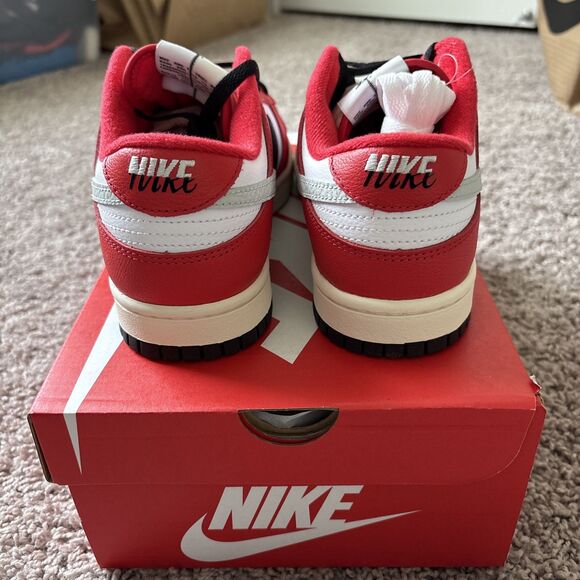 Nike Dunk Low Retro DZ2536-600 PRM Chicago Split University Red Black Men's 8 - Picture 5 of 8